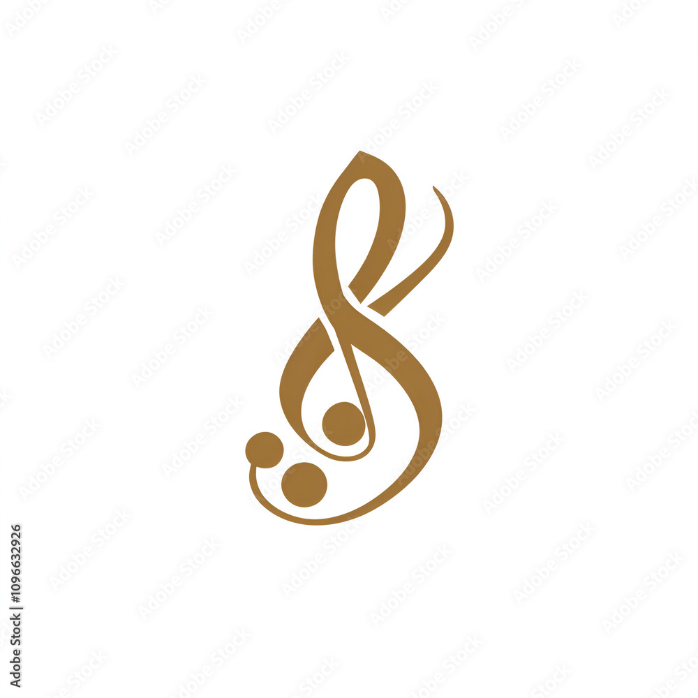 Fototapeta premium Elegant music school logo design branding graphic art minimalist style emblem concept for educational institutions
