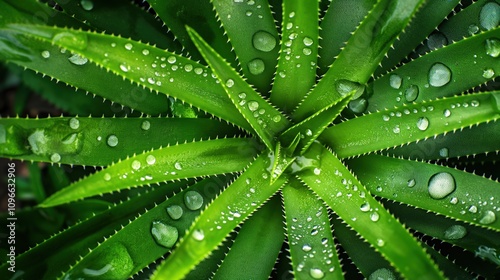 Close-up of Green Aloe Plant
