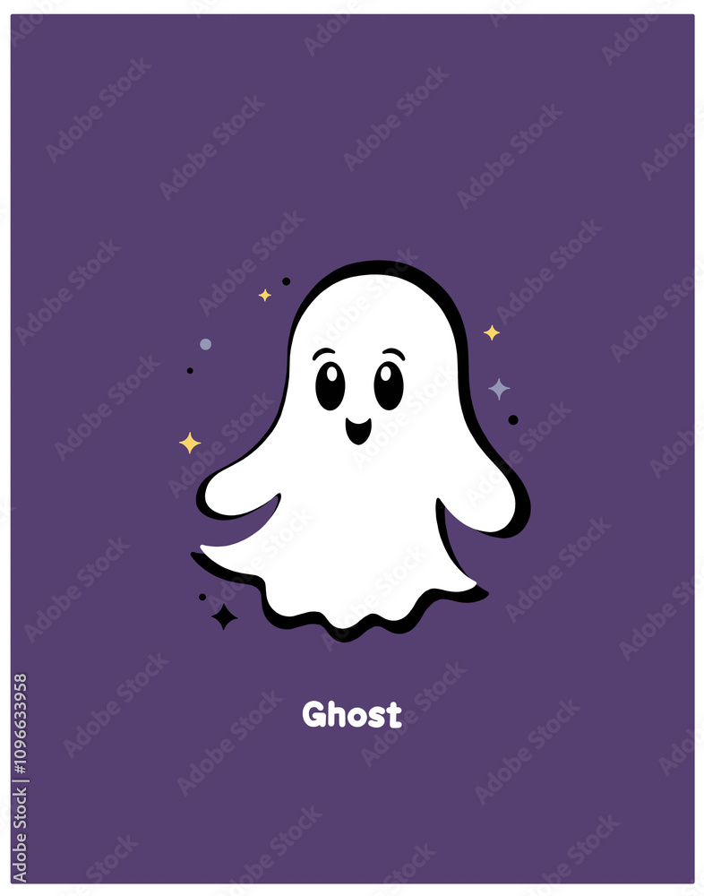 card with ghost card with ghost