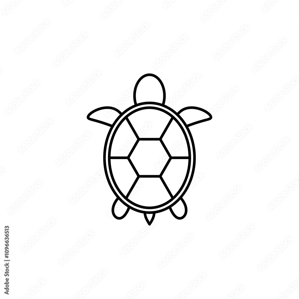 Obraz premium Turtle vector icon outlined style.