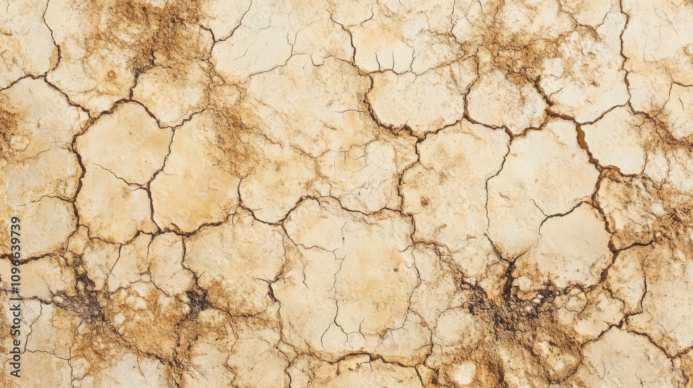 The ground has cracks in the top view for the background or graphic design The ground has cracks in the top view for the background or graphic design