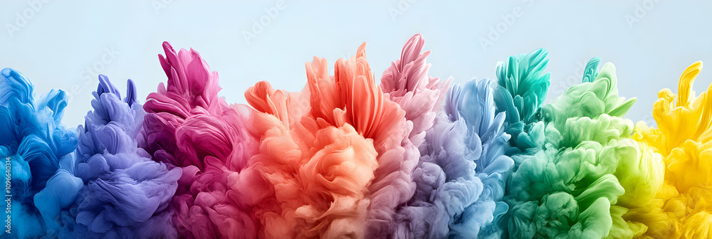 Obraz premium Abstract Colorful Ink Swirls Background