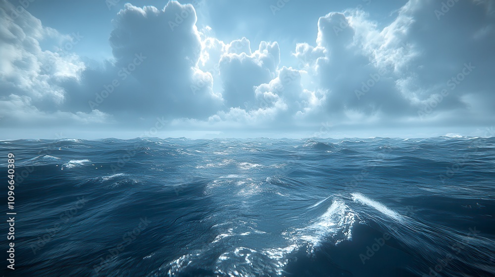 Awe-Inspiring Ocean Scenery Under Dramatic Sky Awe-Inspiring Ocean Scenery Under Dramatic Sky
