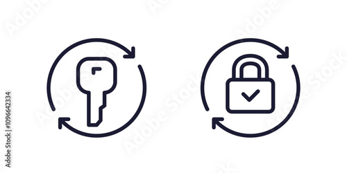 change key or password line icons