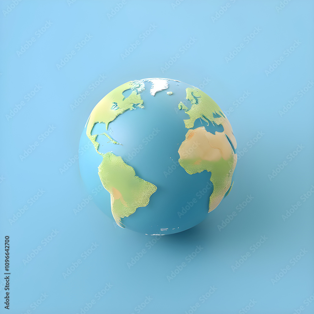 Naklejka premium earth globe on blue background