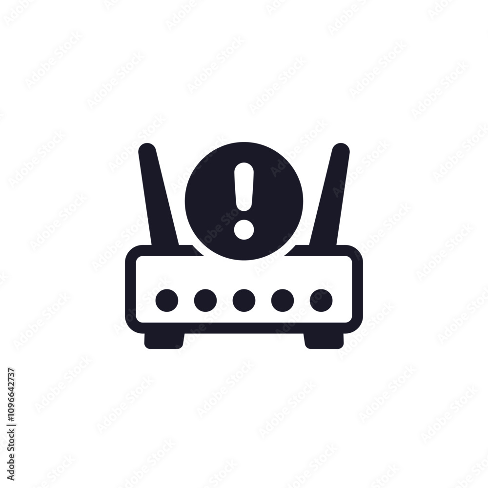 router error icon, pictogram on white