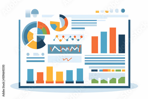 Colorful Data Visualization. Charts & Graphs Report