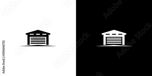 garage and doors logo. vector logo icon symbol photo