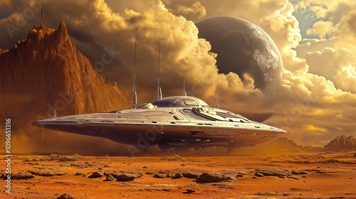 Alien spaceship on another ...