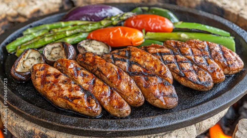 Grilling chicken and vegetables outdoor cooking backyard food photography summer close-up culinary delight Grilling chicken and vegetables outdoor cooking backyard food photography summer close-up culinary delight