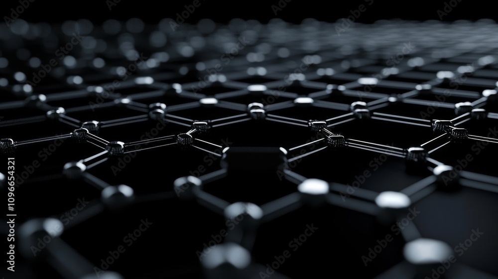Fototapeta premium Abstract Hexagonal Network Structure Graphic