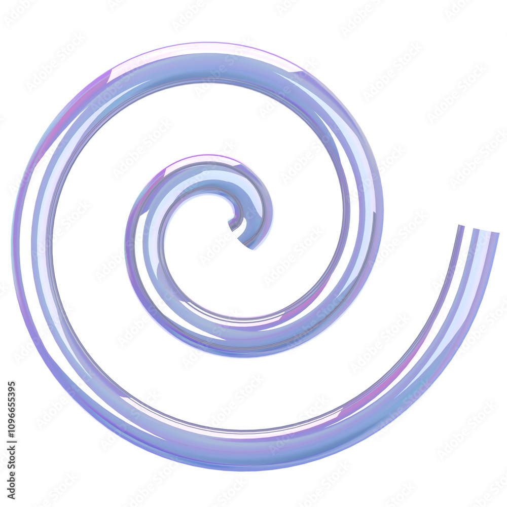 Spiral Glass Holographic 3D Icon Illustration. Low Poly Style Spiral Glass Holographic 3D Icon Illustration. Low Poly Style