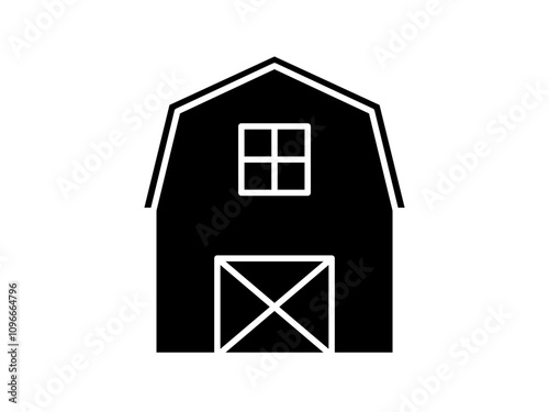 Barn Farm icon vector illustration, simple sign, pictogram flat style, logo symbol illustration isolated on white