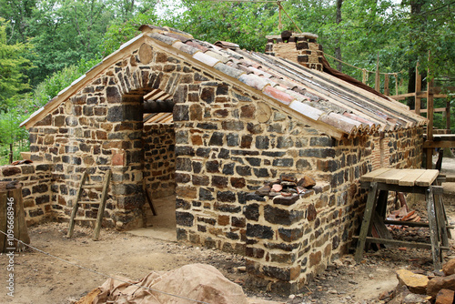 Construction dConstruction du Château de Guédelon - Four du Villageu Château de Guédelon photo