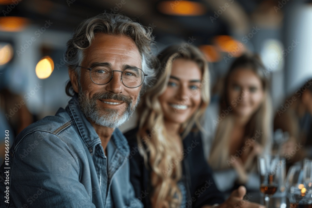 Mid-aged businessman and woman with young female in office meeting discussing project and strategy Mid-aged businessman and woman with young female in office meeting discussing project and strategy
