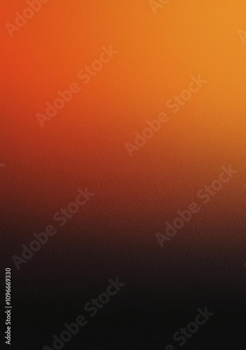 Orange black colors gradient background, grainy texture effect, vertical background, copy space