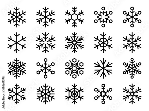 雪の結晶 アイコンセット