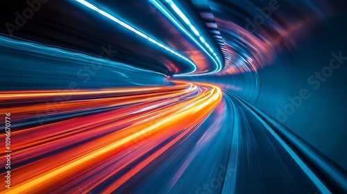 Accelerating Business Success Blurring Boundaries of Speed Efficiency and A dynamic futuristic image showcasing the rapid progress innovation and drive needed for businesses to thrive in a fast paced