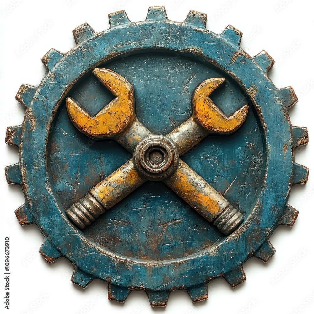 Rustic Gear Wrench Wall Decor: Industrial-Style Home Decor Rustic Gear Wrench Wall Decor: Industrial-Style Home Decor