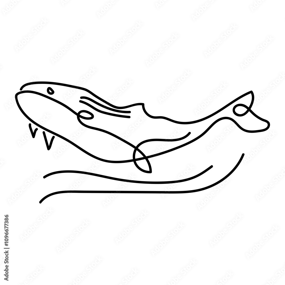 Fototapeta premium Animal Doodle Line Art Illustration