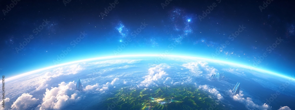 Ethereal Planetary Landscapes with Symbolic Celestial Imagery Ethereal Planetary Landscapes with Symbolic Celestial Imagery