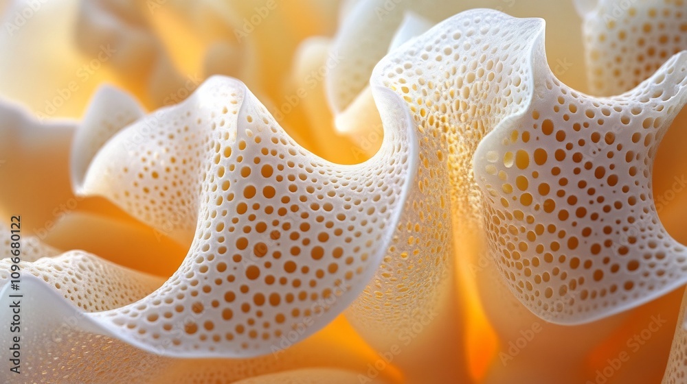 Captivating organic details and intricate patterns captured in soft diffuse lighting with a macro perspective showcasing the natural beauty and elegant structures found in the natural world
