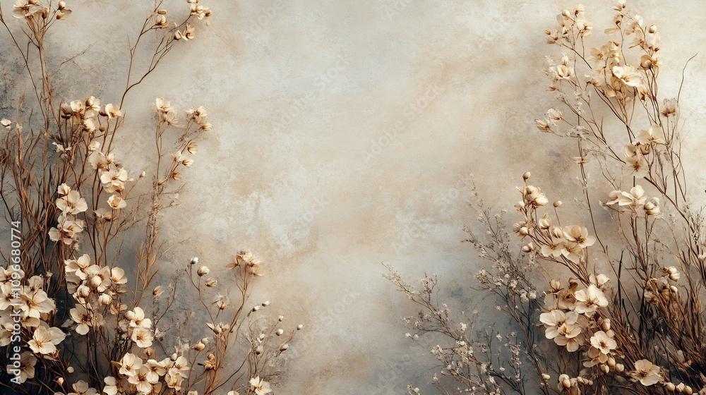 Gentle Nature Inspired Dried Flower Organic Background with Soft Floral Aesthetic Delicate and tranquil composition of dried botanicals creating a serene earthy and romantic atmosphere Gentle Nature Inspired Dried Flower Organic Background with Soft Floral Aesthetic Delicate and tranquil composition of dried botanicals creating a serene earthy and romantic atmosphere
