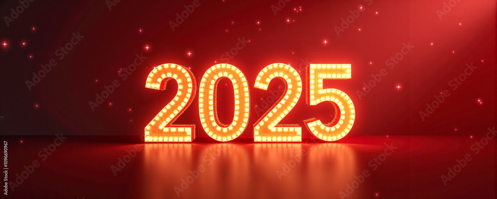 The vibrant year 2025 glows warmly, surrounded by a soft layer of snow and sparkling lights, marking the celebration of the New Year in a festive atmosphere. The vibrant year 2025 glows warmly, surrounded by a soft layer of snow and sparkling lights, marking the celebration of the New Year in a festive atmosphere.