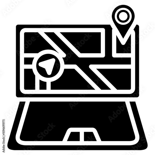 Laptop navigation icon element fo design