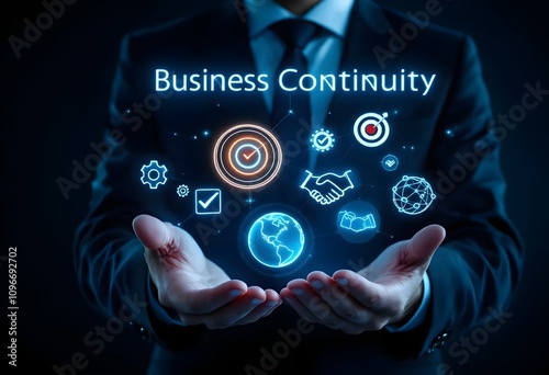 Business continuity management concept. 