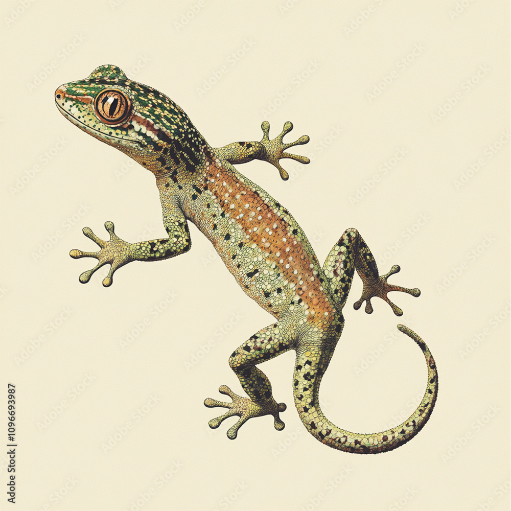 Naklejka premium Close-up of a gecko