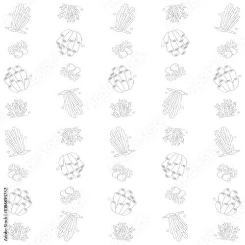 cute corrals doodle pattern