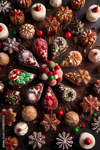 christmas cookies with chocolate