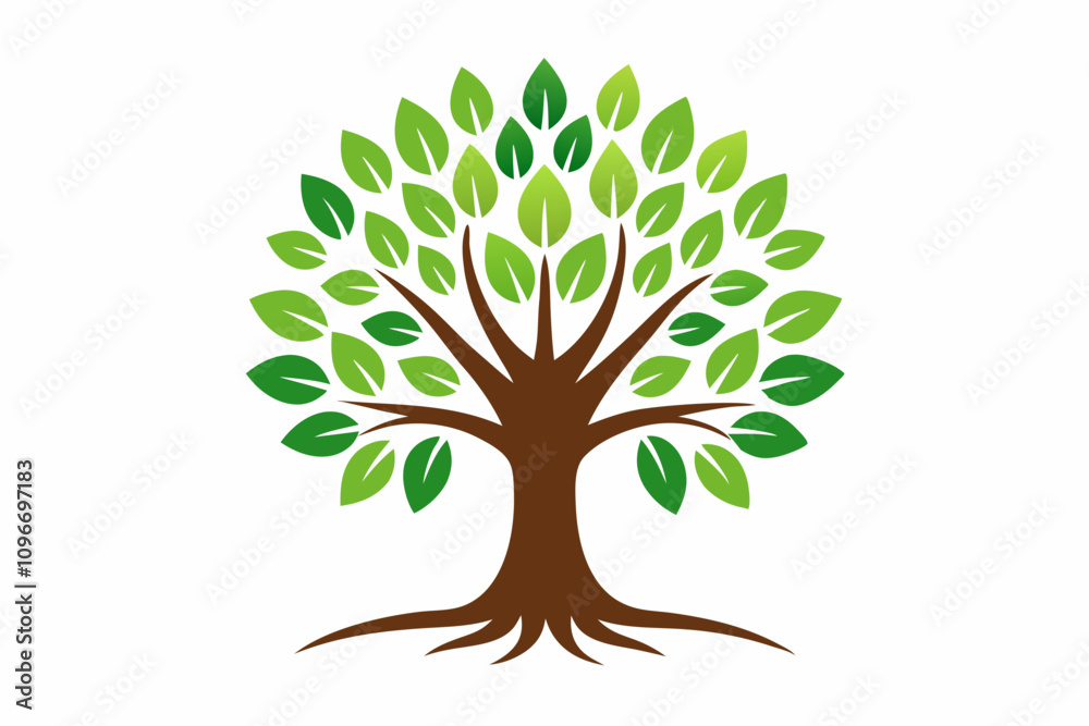 Naklejka premium Tree, plant, vector