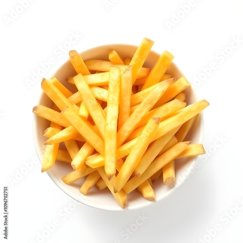 french fries isolated on transparent background