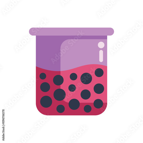 Refreshing glass of bubble tea with tapioca pearls is shown, ready to quench your thirst