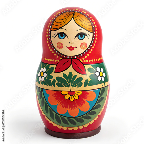Russian matryoshka dolls isolated on white