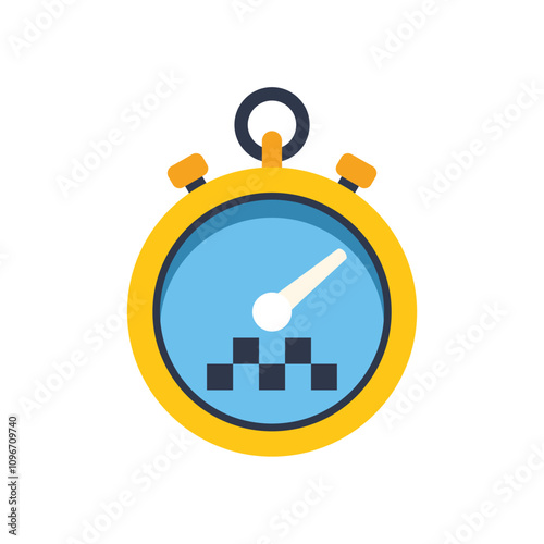 This icon features a stopwatch with a taxi symbol, representing the time spent waiting for a ride