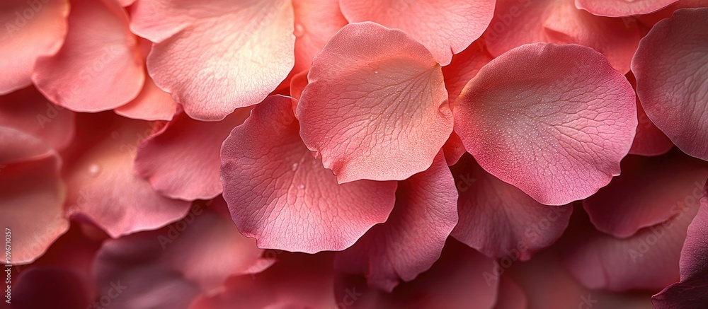 Close-up view of delicate pink rose petals layered beautifully for floral backgrounds and romantic designs Close-up view of delicate pink rose petals layered beautifully for floral backgrounds and romantic designs