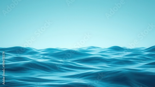 Flowing waves in shades of teal and aquamarine, aquatic, turquoise, aqua, fluid, peaceful