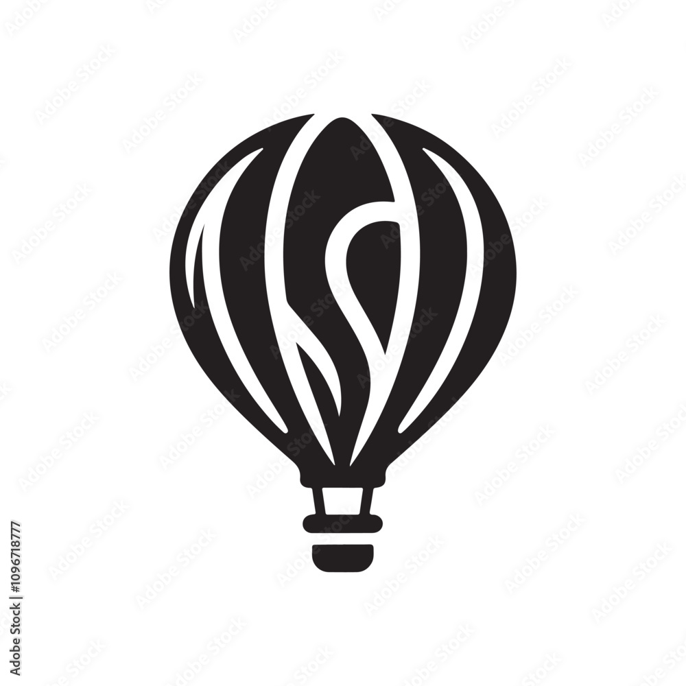 Adventure Hot Air Balloon Silhouette Vector Icon
Adventure Hot Air Balloon Silhouette Vector Icon