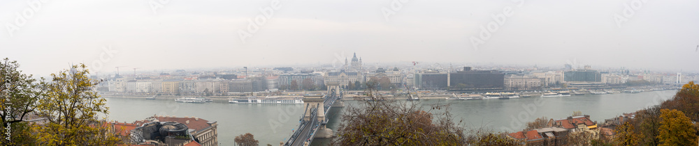Fototapeta premium Budapest, skyline Pest 2024