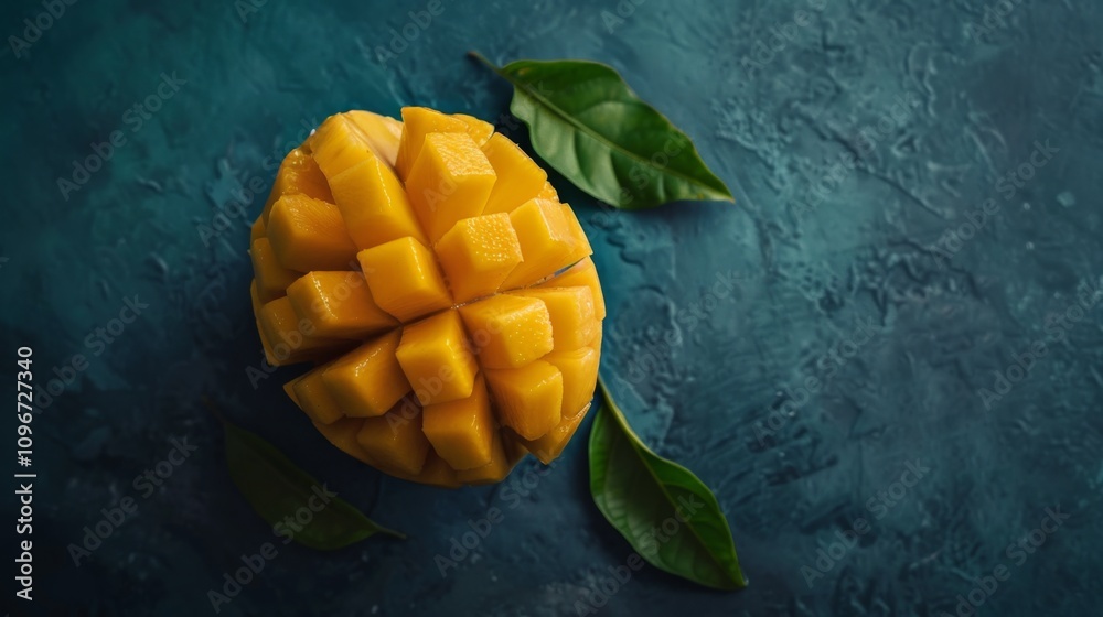 Top-Down View of Fresh Mango Top-Down View of Fresh Mango