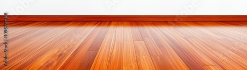 A wide perspective of polished wooden flooring bathed in natural light, ideal for interior design projects.