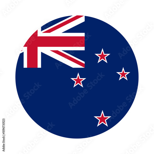 Round New Zealand flag icon