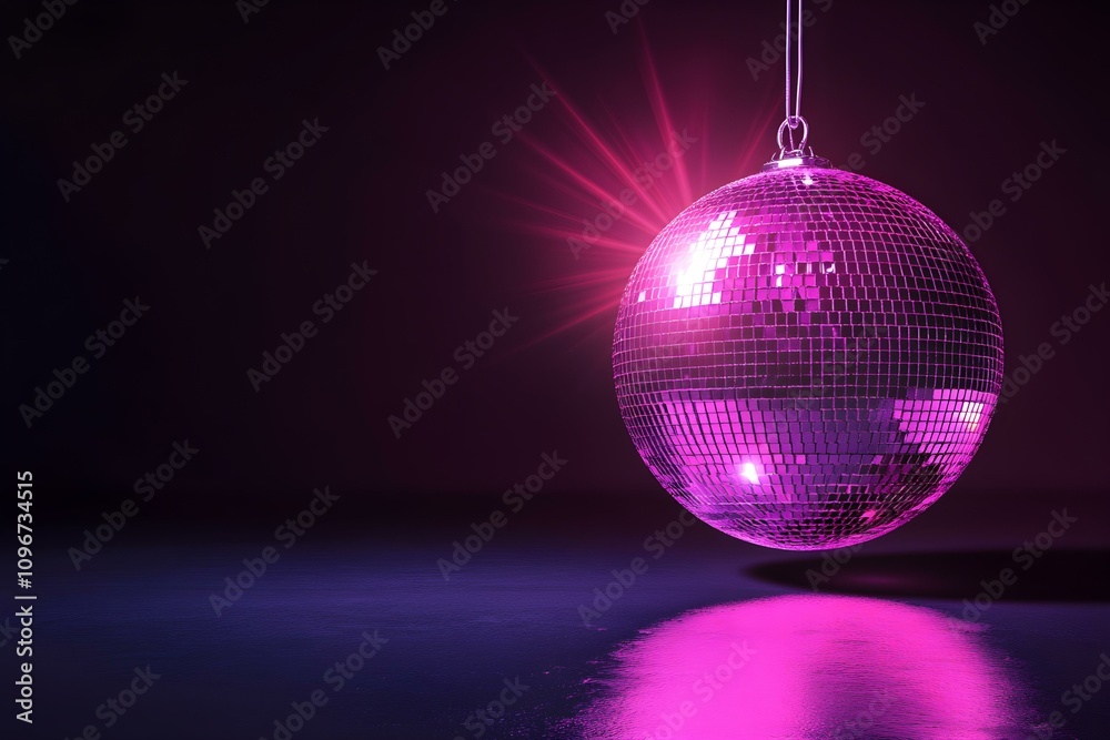 A stunning 3D depiction of neon light trails converging to form a retro disco ball on a black background. A stunning 3D depiction of neon light trails converging to form a retro disco ball on a black background.