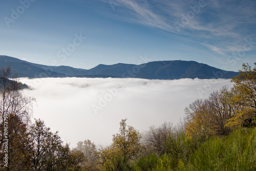 Brume sur les Vosges