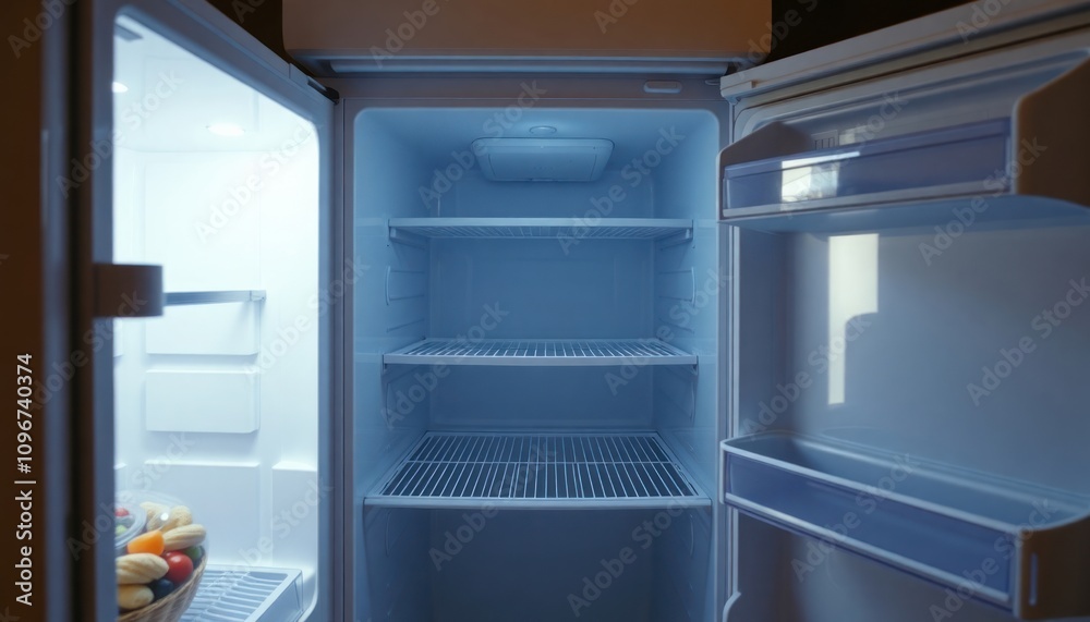 Close-up Of An Open Refrigerator