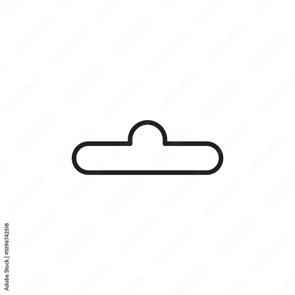 Euro hook icon thin line vector isolated Euro hook icon thin line vector isolated
