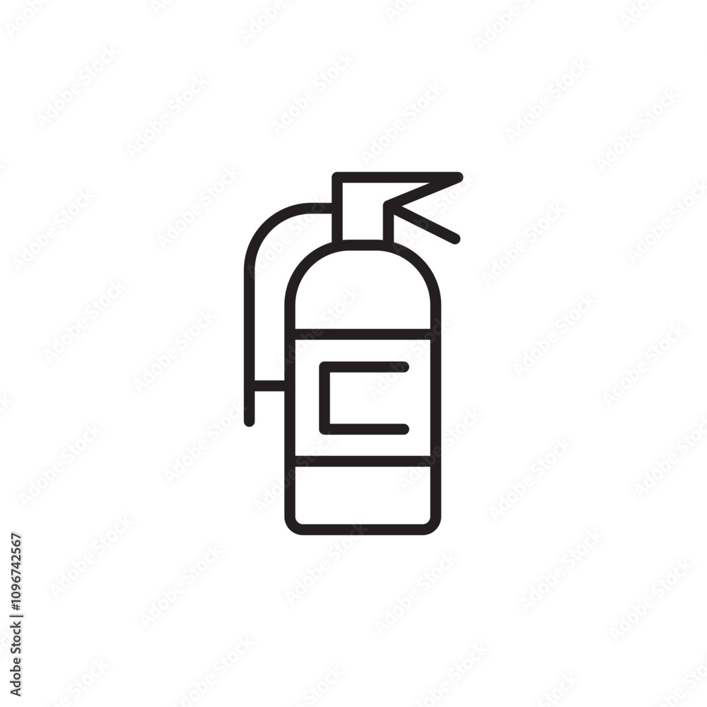 Fire extinguisher icon thin line vector isolated